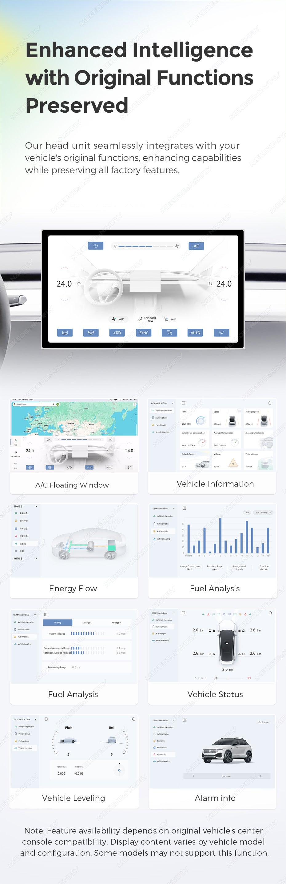 MEKEDE DUDU7 - Android Head Unit - 2k Screen Sat Nav Wireless Phone Connect Digidash Synchronised