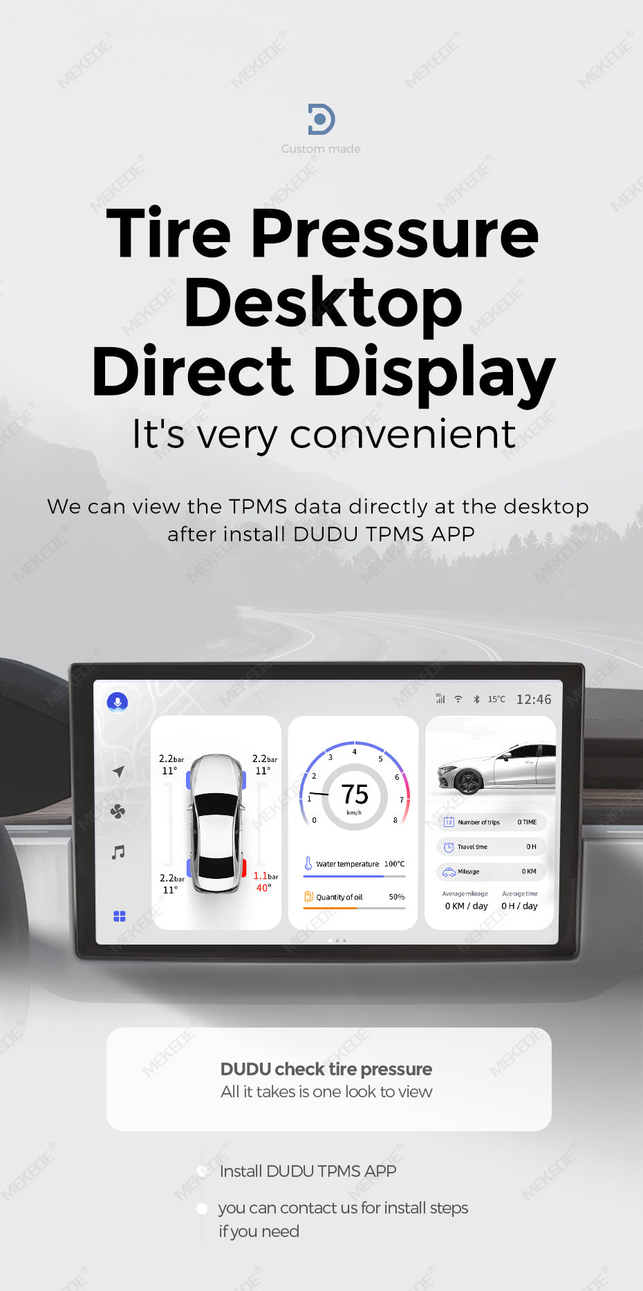 MEKEDE DUDU7 - Android Head Unit - 2k Screen Sat Nav Wireless Phone Connect Digidash Synchronised