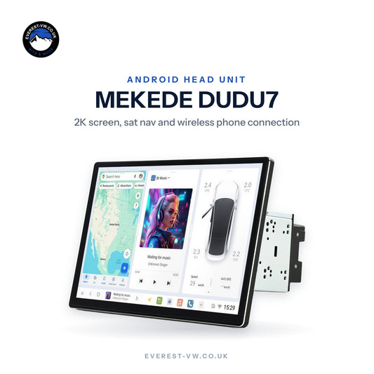 MEKEDE DUDU7 Android head unit with 2K screen, sat nav and wireless phone connection