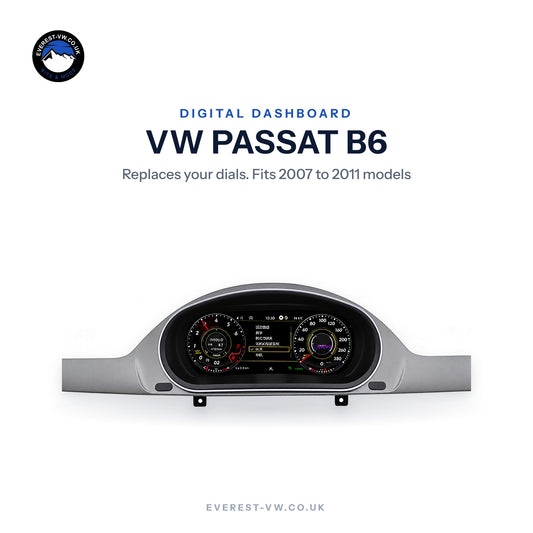 VW Passat B6 digital dashboard upgrade by Everest VW