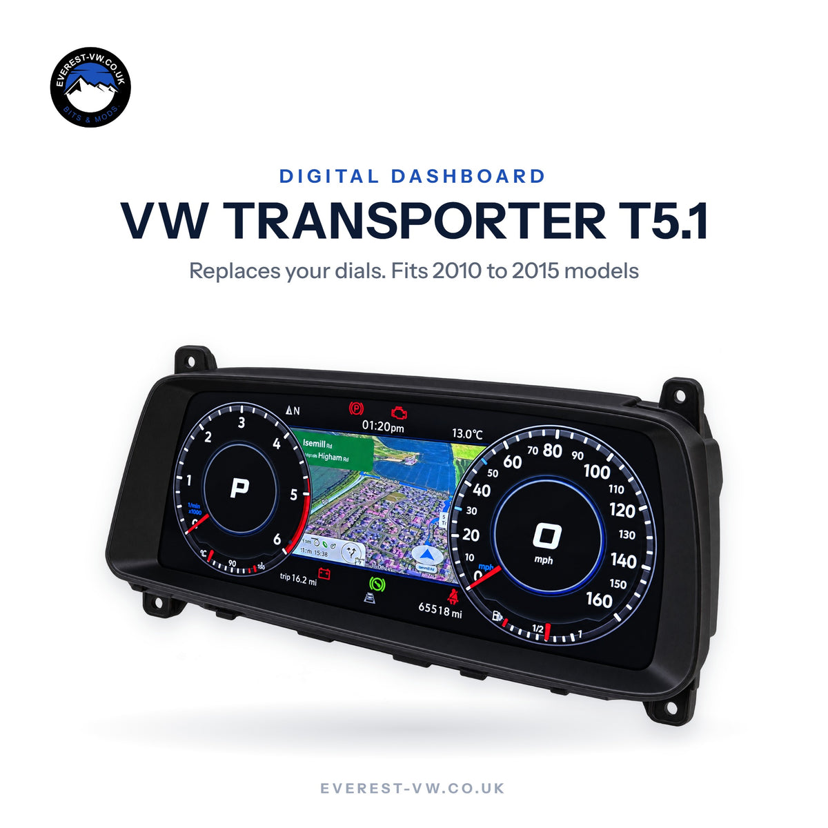 VW Transporter T5.1 digital dashboard upgrade by Everest VW