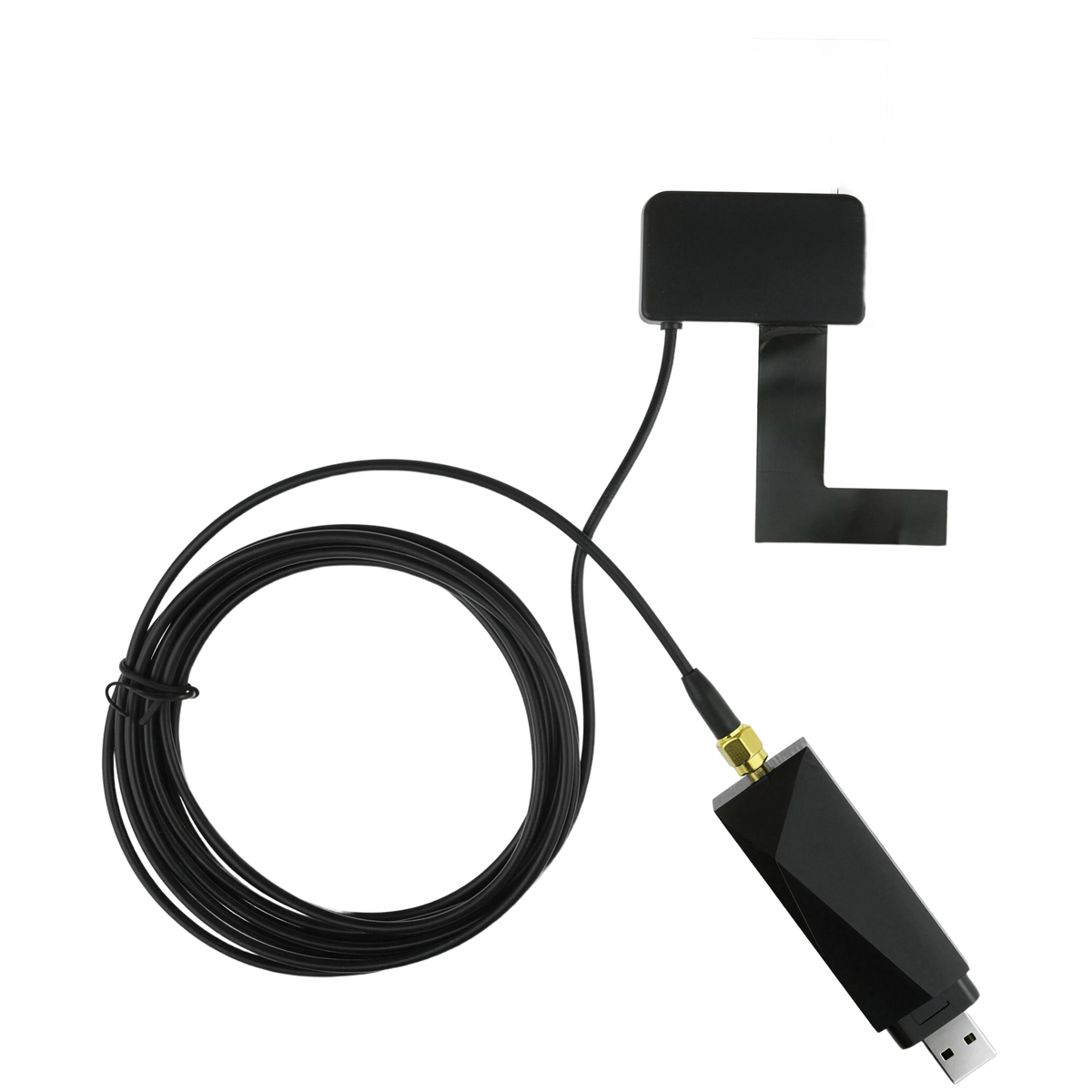 DAB+ USB tuner with stick-on aerial